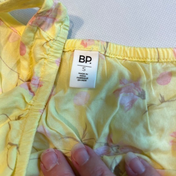 BP Womens One Shoulder Crop Top Yellow Floral Size‎ Small - Picture 2 of 9